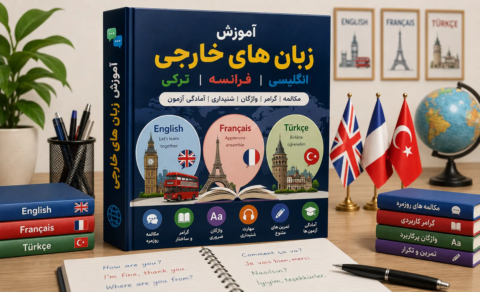 زبان خارجه (انگلیسی،فرانسه،ترکیه)